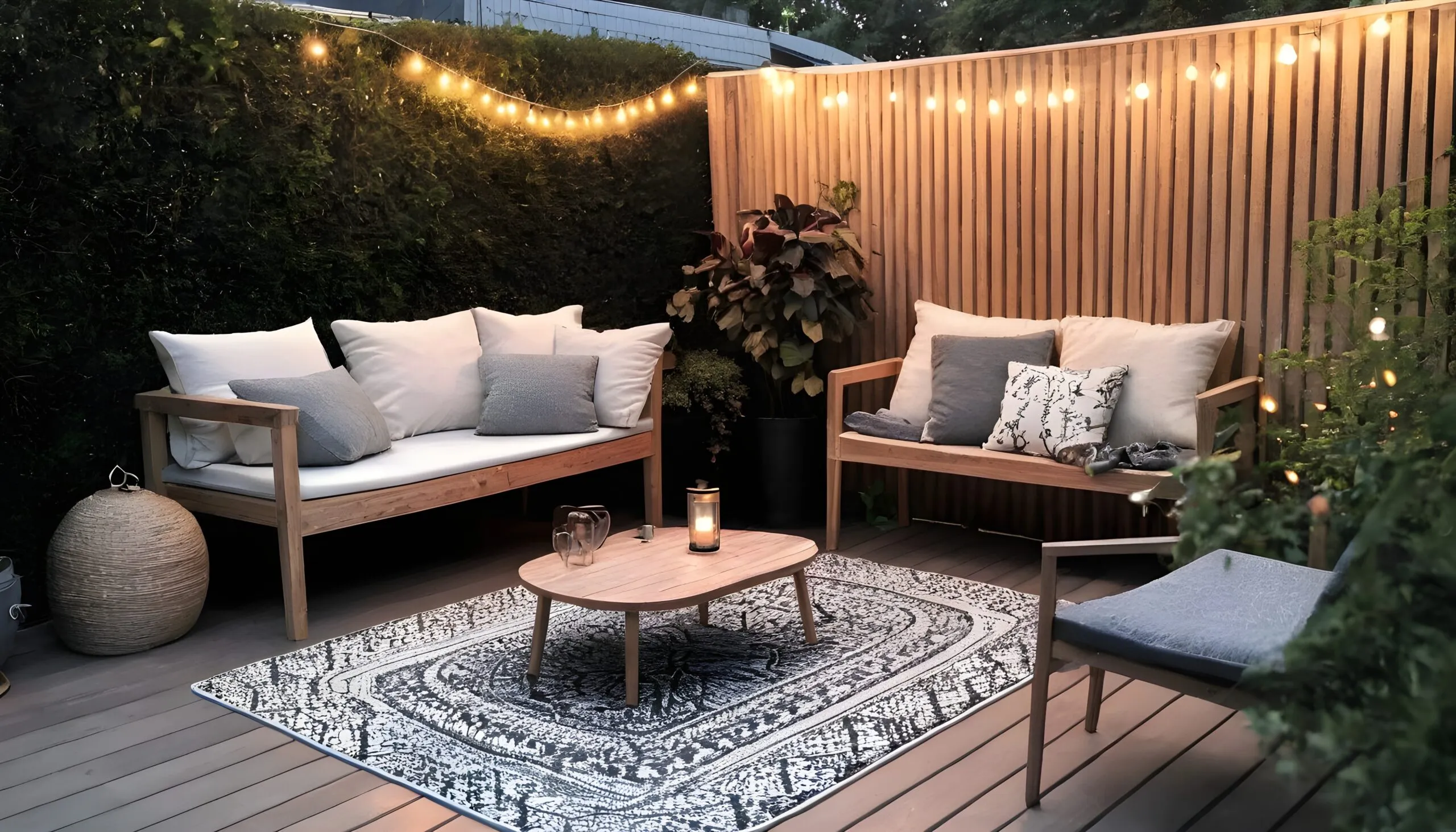 Cozy corner in a garden. 