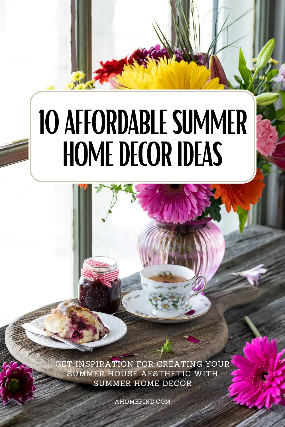 Summer home decor ideas pinterest pin.