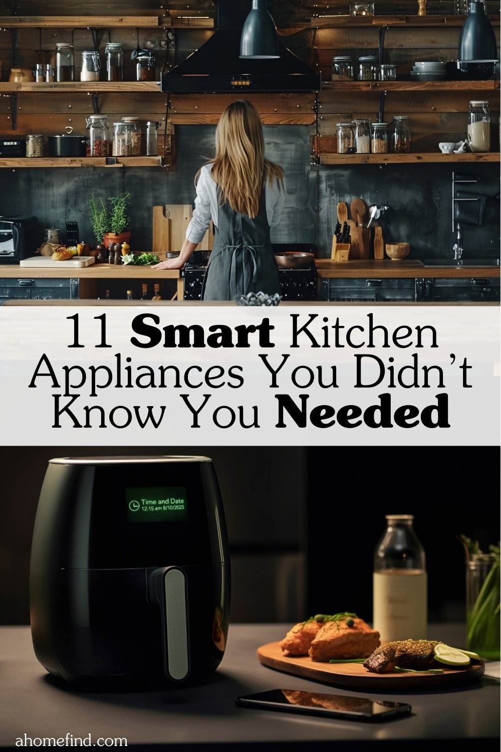 Smart kitchen appliances pinterest pin.