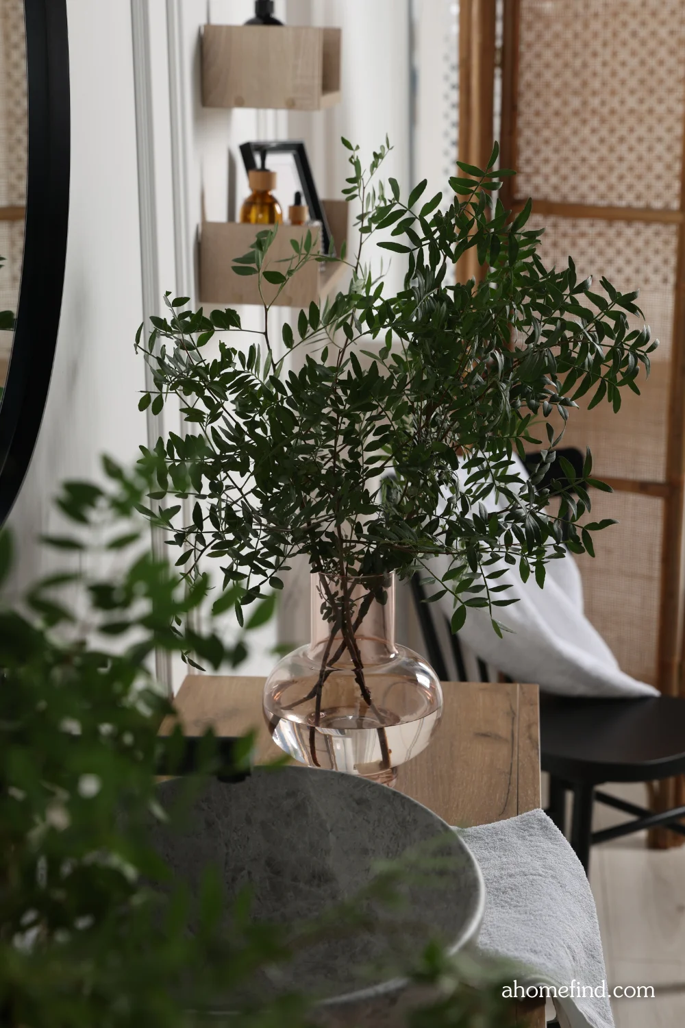 decorating a small apartment on a budget with plants on a sideboard. Scaled. 