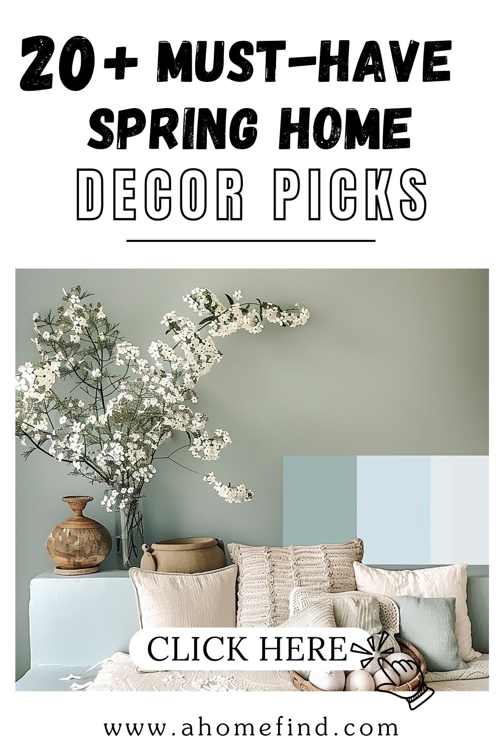 Spring home decor pinterest pin. 