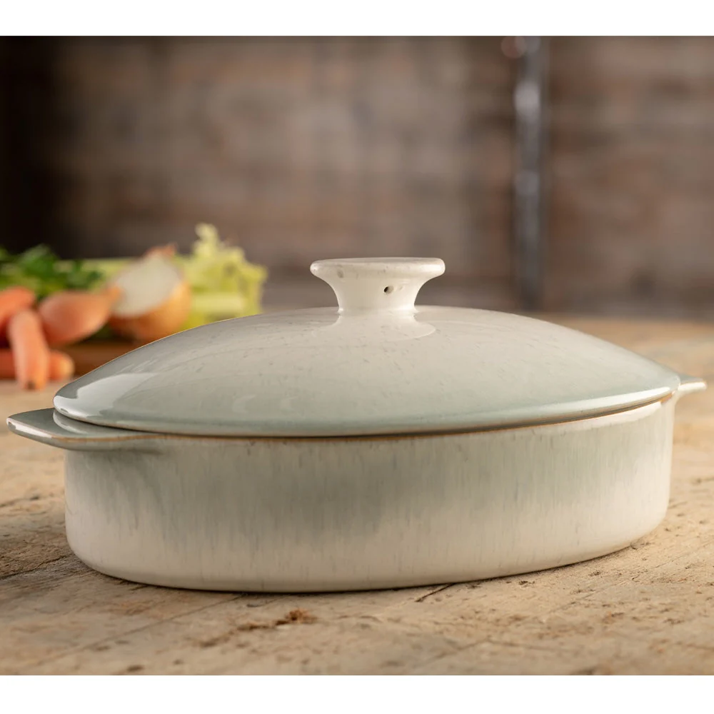 Belleek Living Tivoli Oval Lidded Baker. Belleek tivoli collection. Everyday dinnerware.