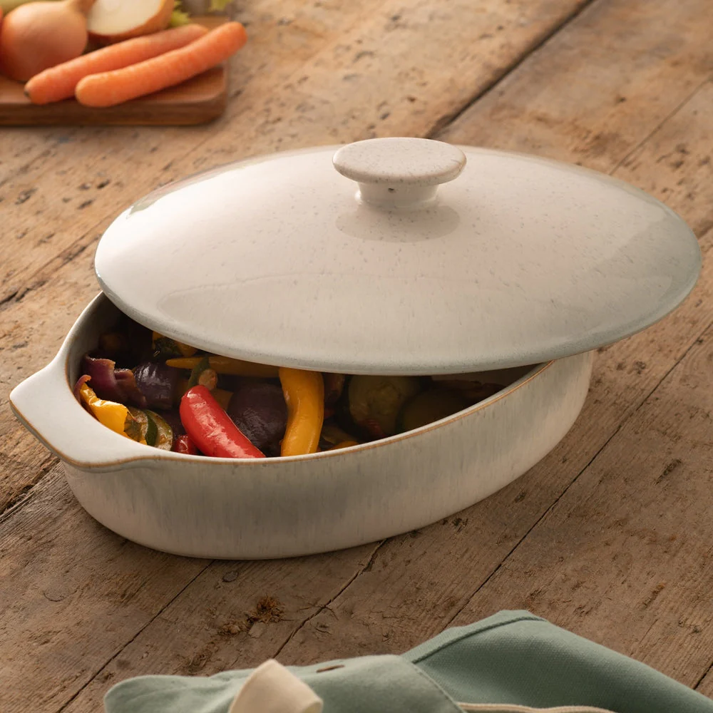 Belleek Living Tivoli Oval Lidded Baker. Belleek tivoli collection. Everyday dinnerware.