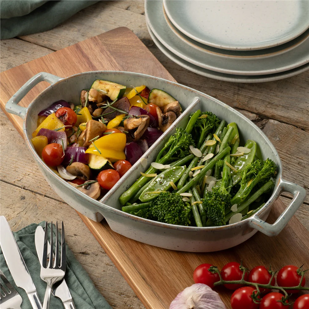 Belleek Living Tivoli Divided Baker. Belleek tivoli collection. Everyday dinnerware.