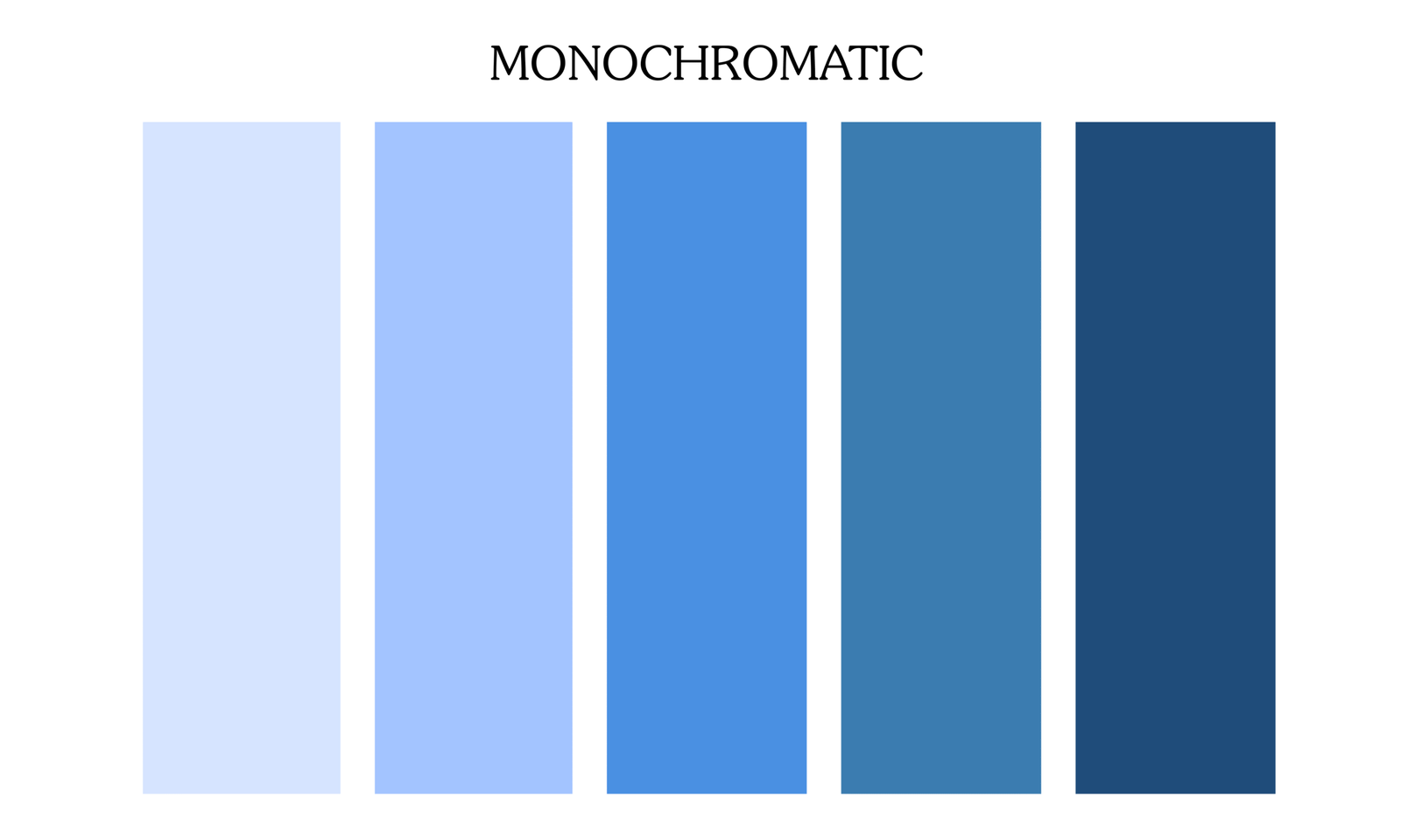 Monochromatic color palette.